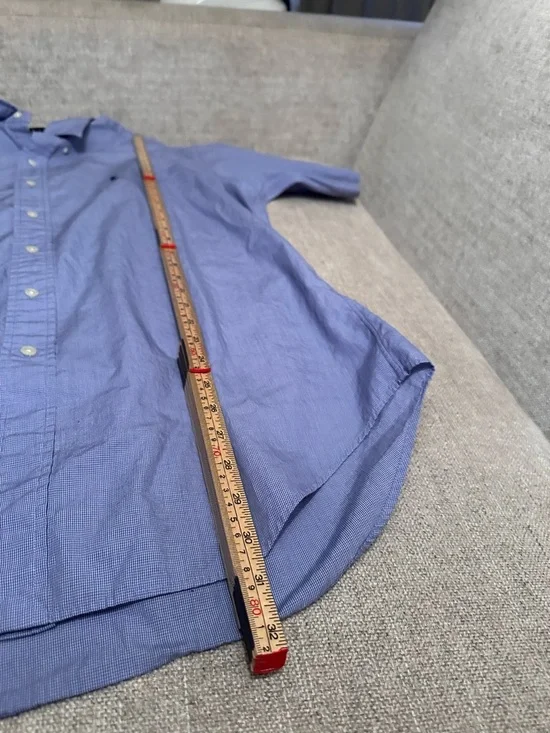 Polo Ralph Lauren Blake Men's M Blue Gingham Short Sleeve Button Down Shirt - Picture 8 of 9